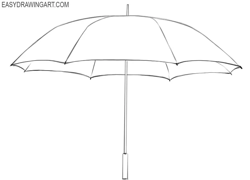 how to draw a realistic umbrella