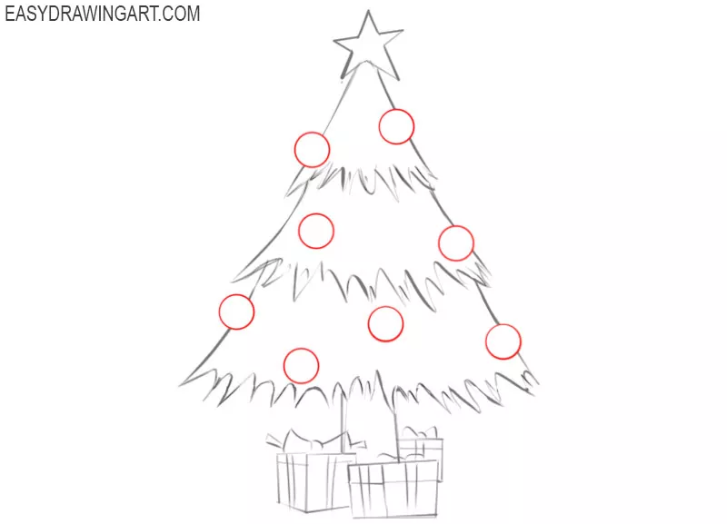 how to draw a really good christmas tree