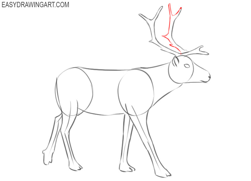 how to draw a reindeer cute and easy