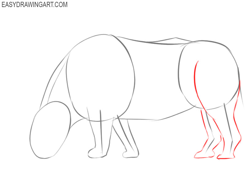 how to draw a rhino cartoon
