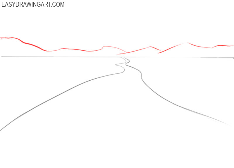 how to draw a cartoon road 