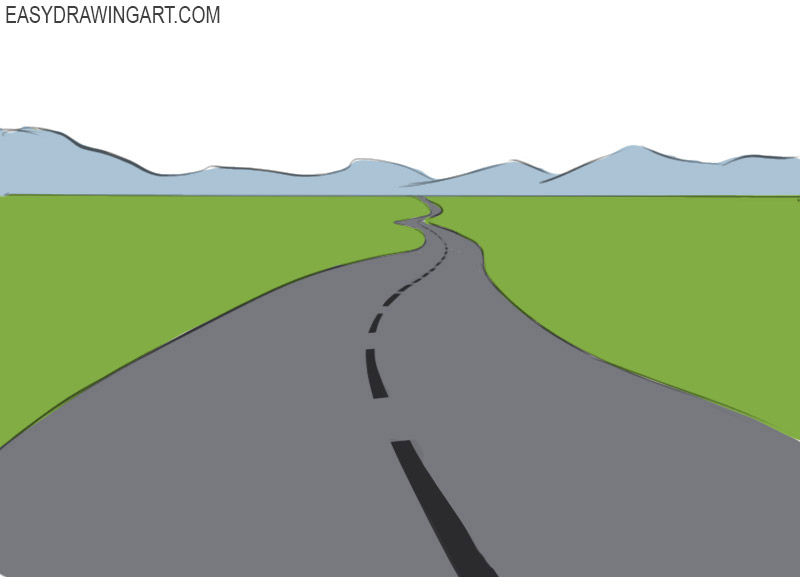 how to draw a road