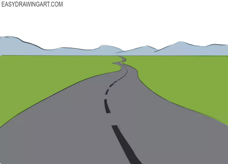 How To Draw A Road Easy Drawing Art