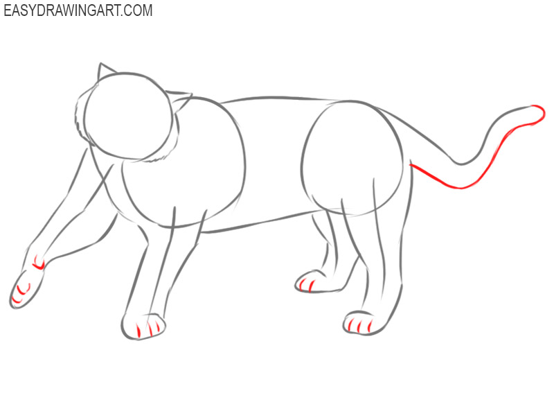 roaring tiger drawing for kids