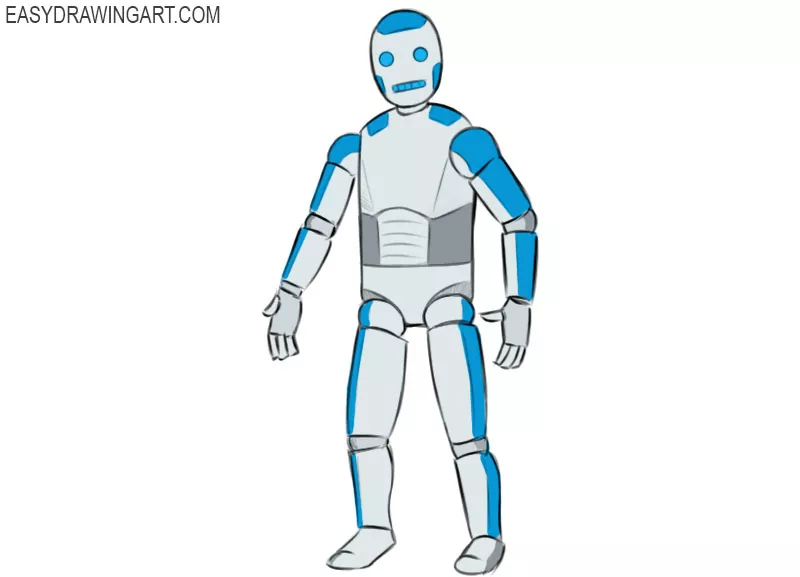 how to draw a robot