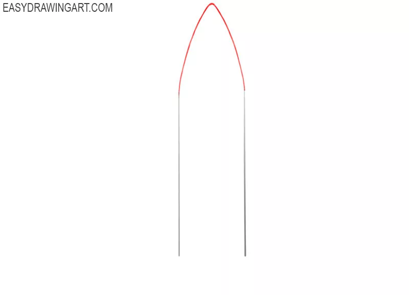 how to draw a rocket step by step easy