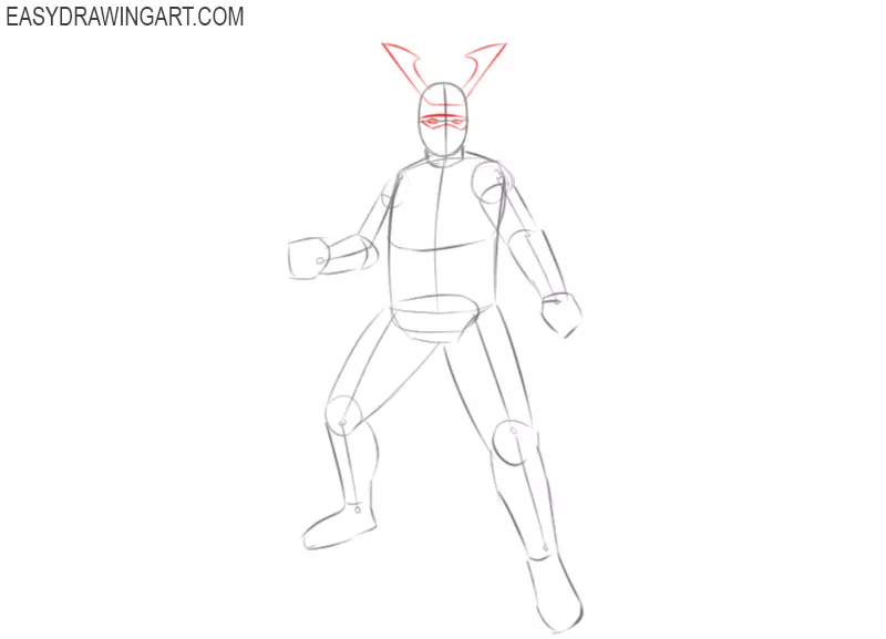 how to draw an easy samurai
