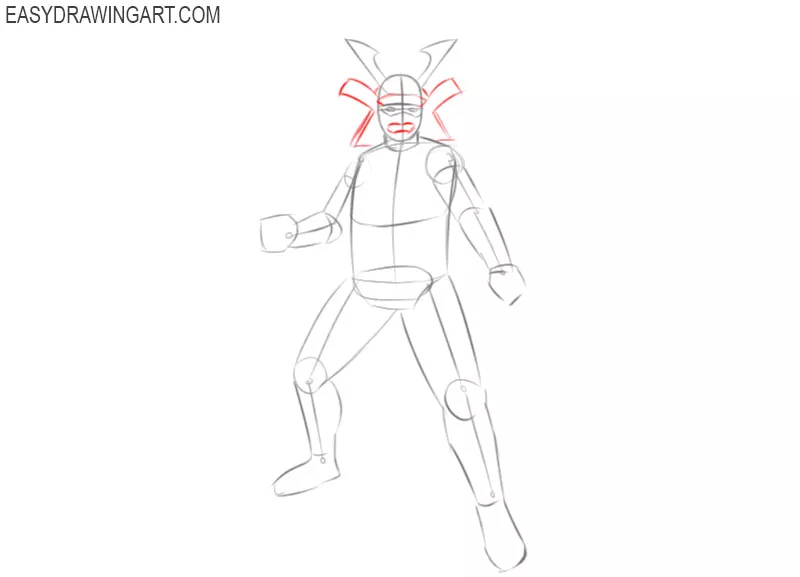 how to draw a samurai for beginners