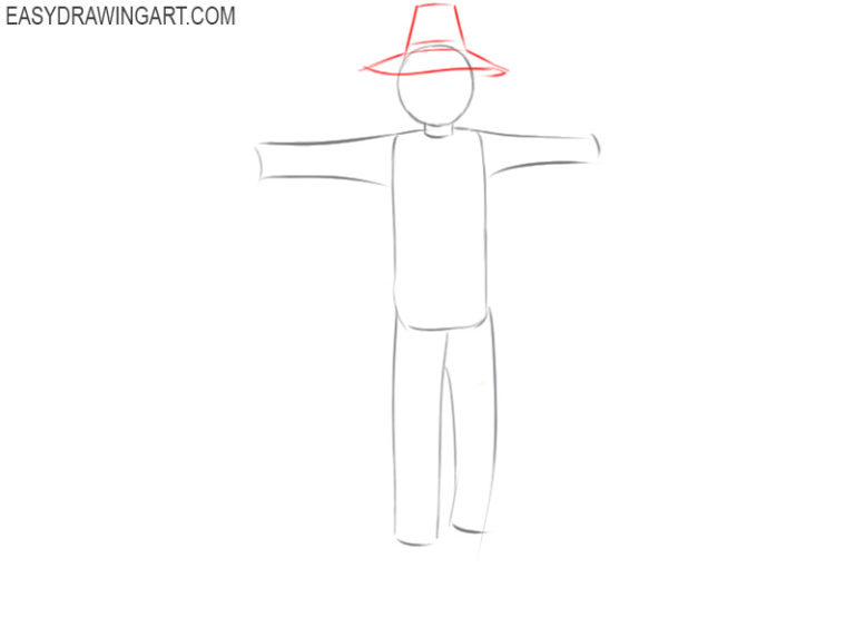 How to Draw a Scarecrow - Easy Drawing Art