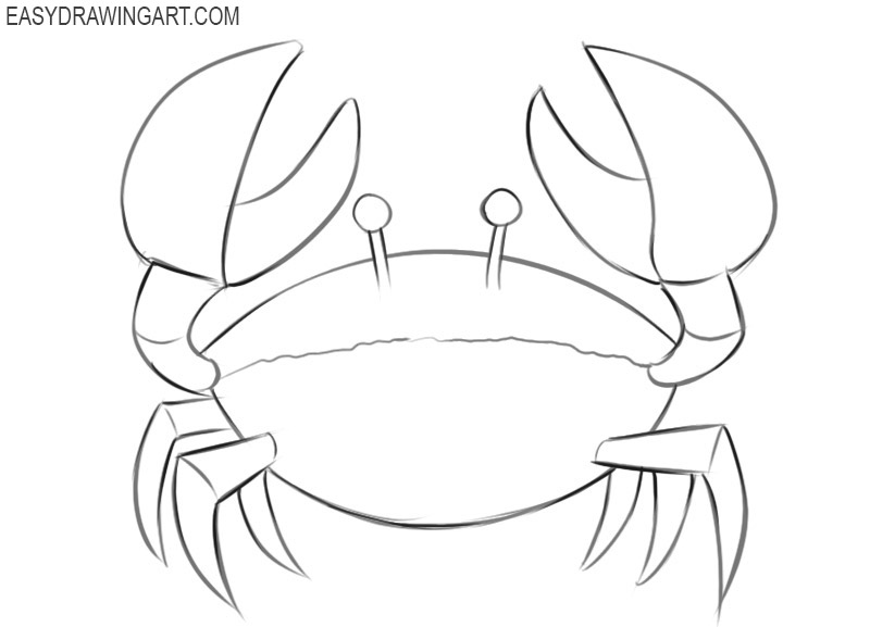 How to draw a crab easy