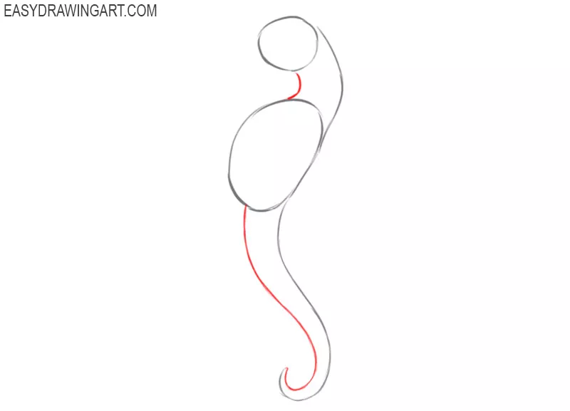 how to draw a seahorse easy step by step
