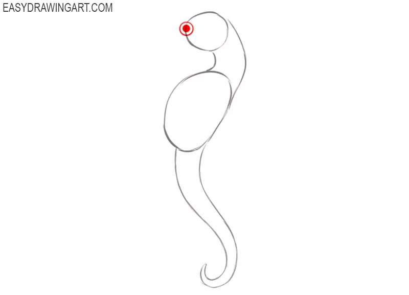 how to draw a seahorse step by step for beginners