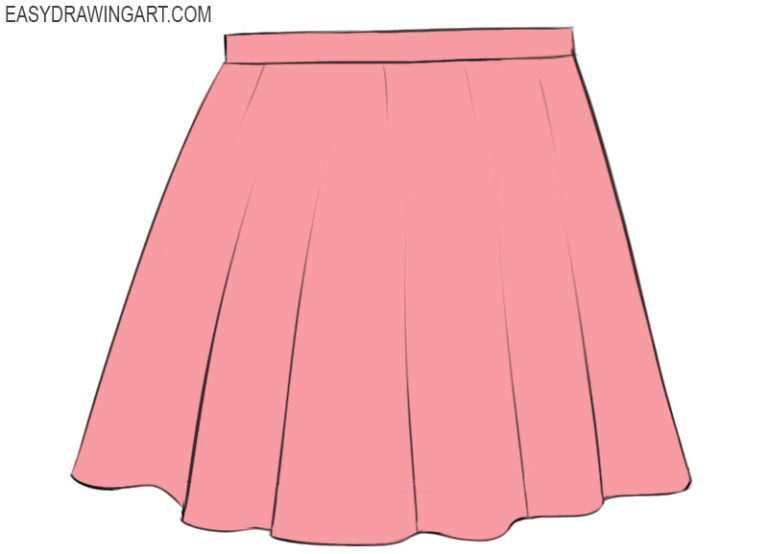 How to Draw a Skirt Easy Drawing Art