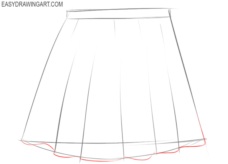 how to draw a cartoon skirt