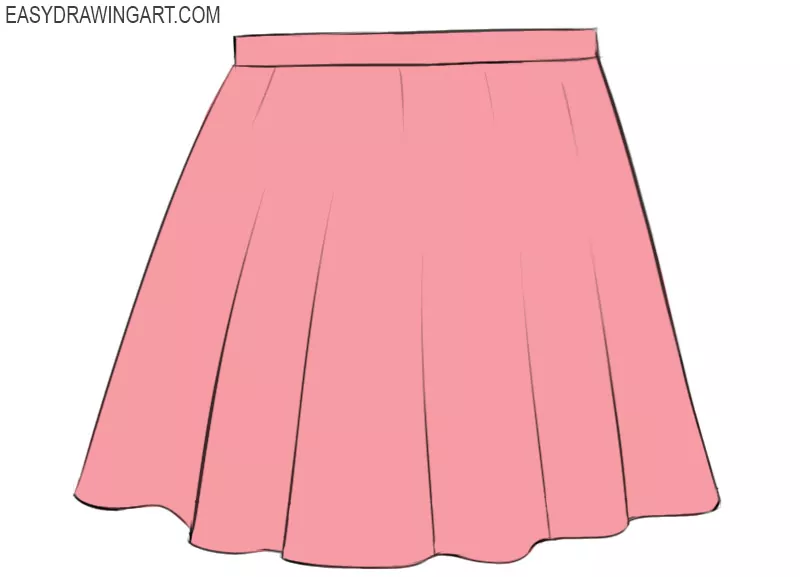 how to draw a skirt