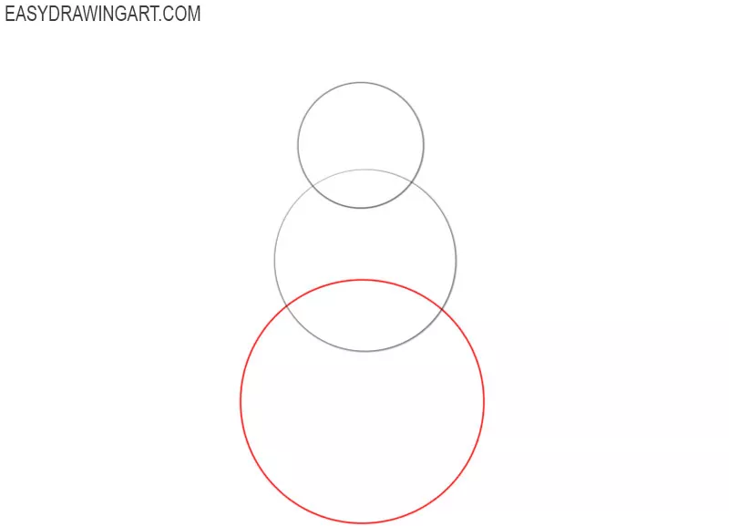 how to draw a snowman in steps