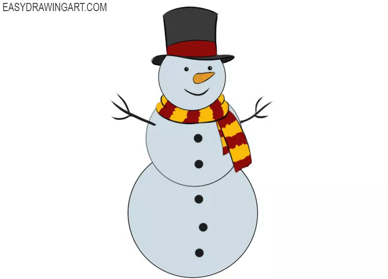 how to draw a snowman