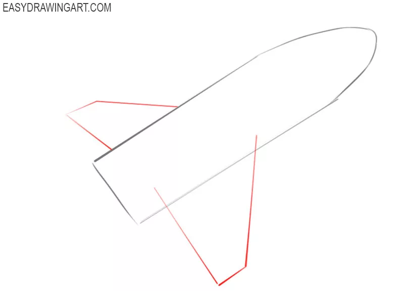 how to draw a spaceship easy