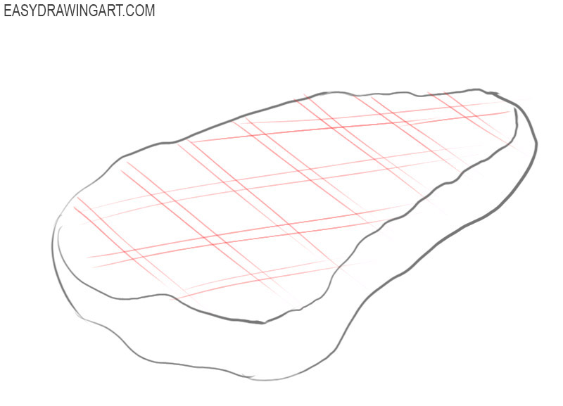 how to draw a small steak