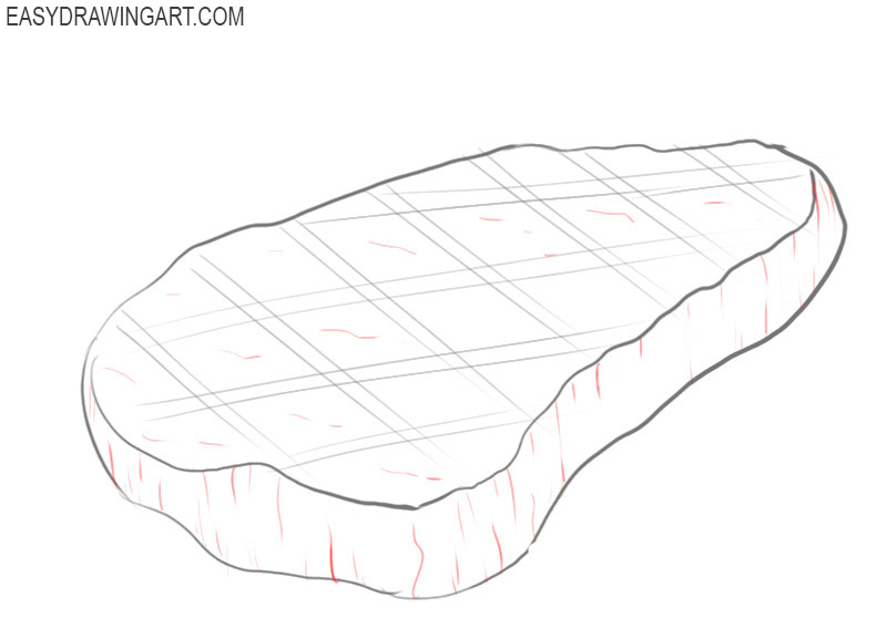how to draw a small steak