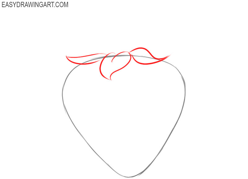 how to draw a strawberry cartoon