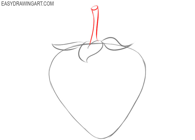 how to draw a strawberry easy