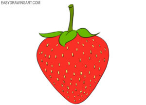 How to draw a strawberry