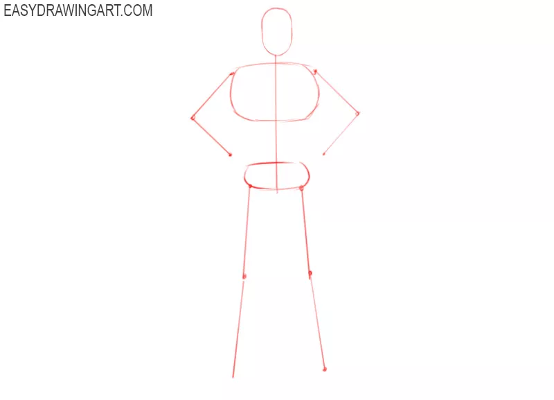 Superhero Drawing - How To Draw A Superhero Step By Step