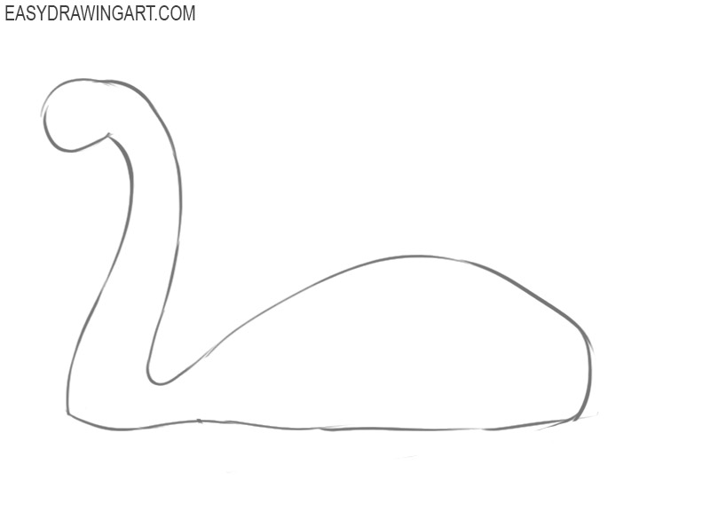 how to draw a swan easy step by step