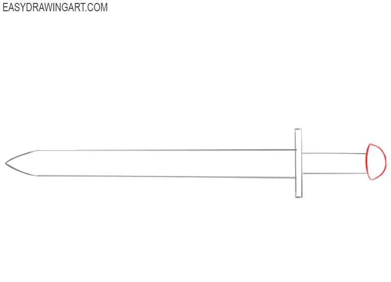 how to draw a cartoon sword 