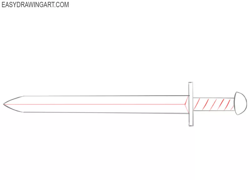 how to draw a cool sword easy 