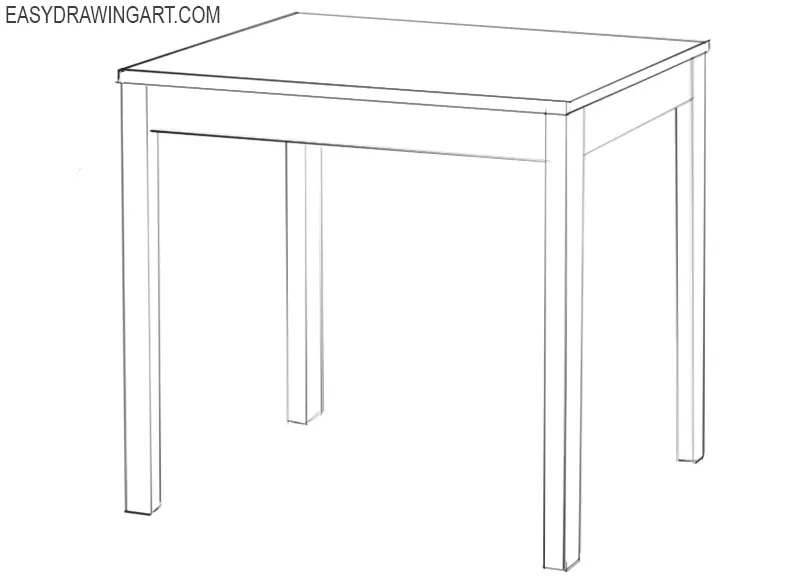 how to draw a table for beginners