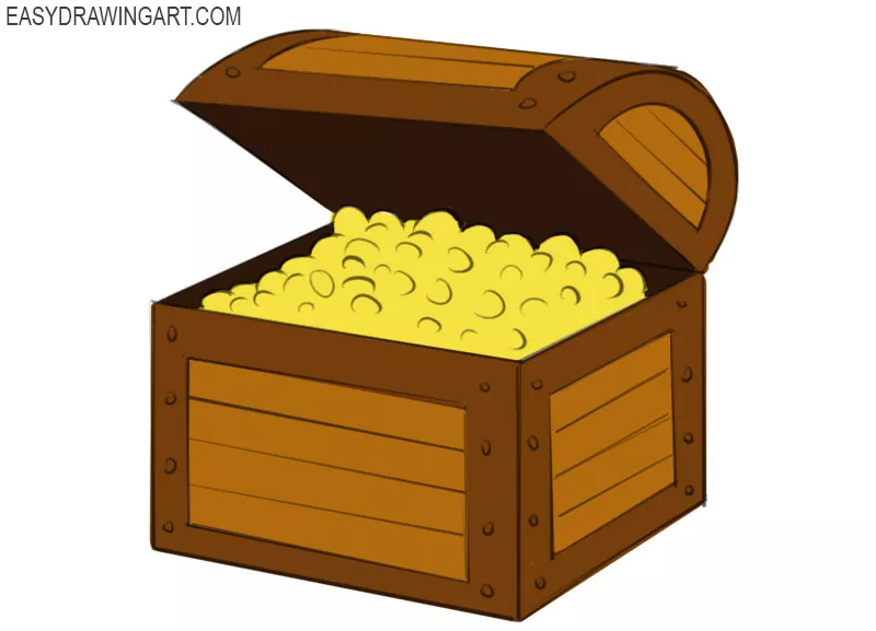 how to draw a treasure chest