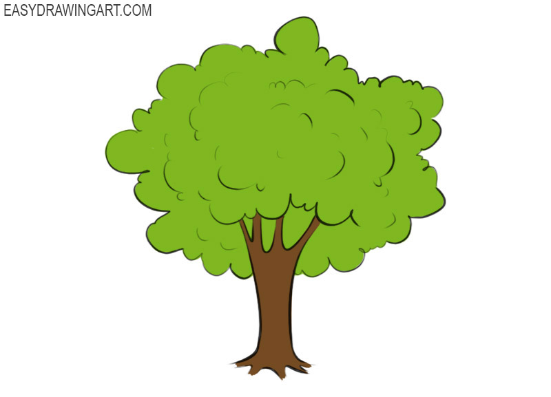 How To Draw A Tree Easy Drawing Art