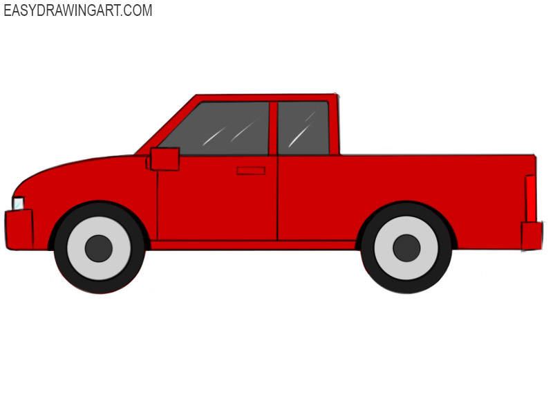 how to draw a truck