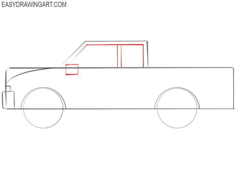 how to draw a diesel truck