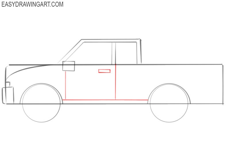 how to draw a truck easy step by step