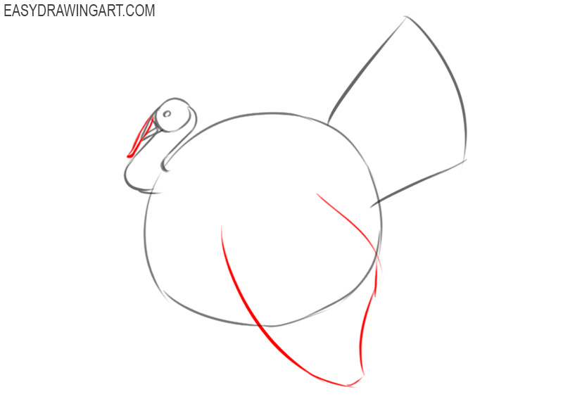 how to draw a turkey cute