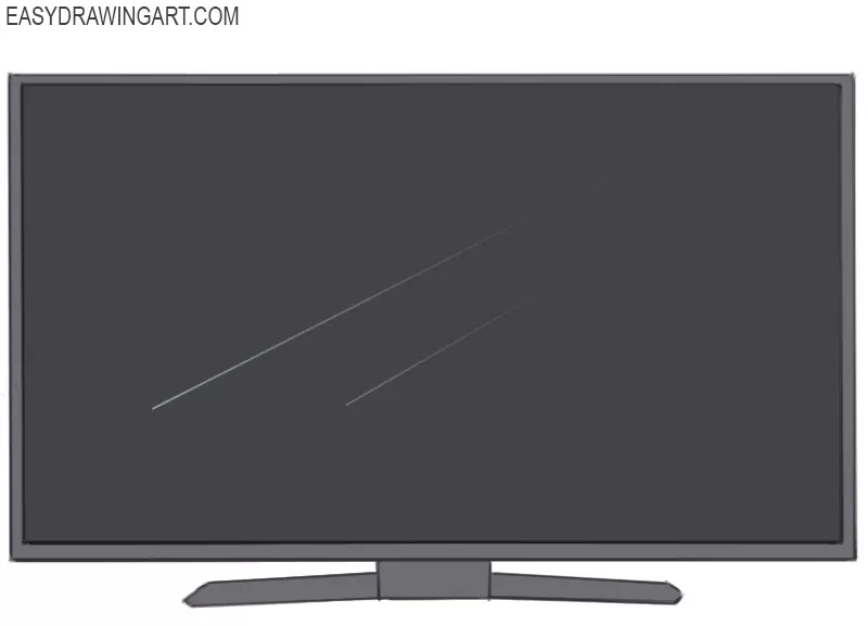 how to draw a tv
