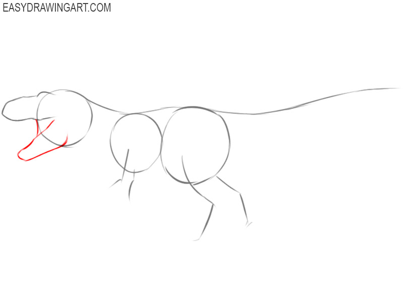 how to draw a tyrannosaurus rex step by step easy