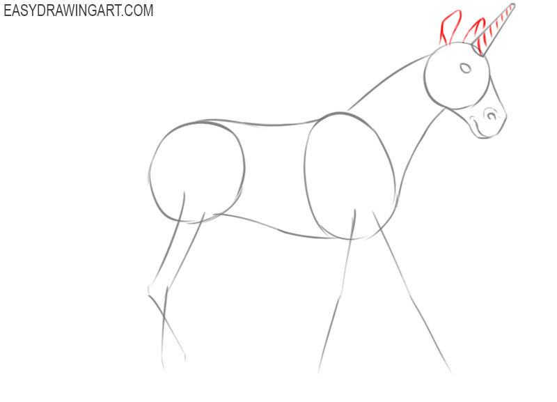 how to draw a unicorn by steps