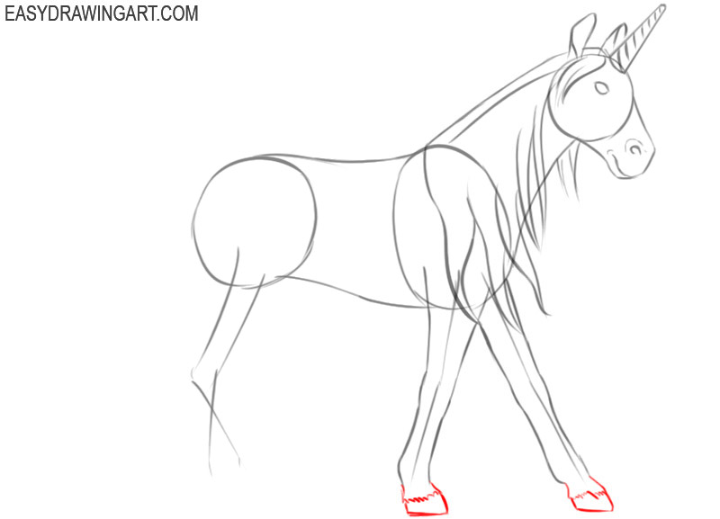 how to draw a unicorn cute and easy