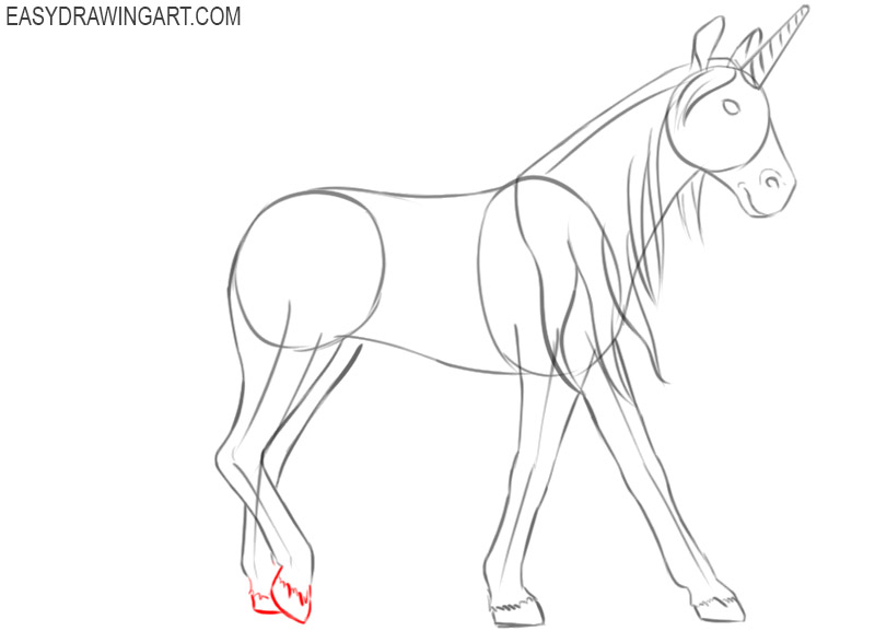 how to draw a unicorn easily
