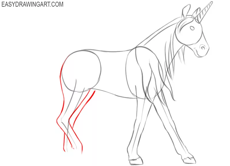 how to draw a unicorn easy steps