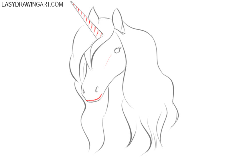 how to draw a unicorn head draw so cute
