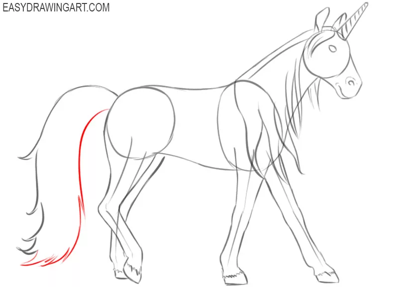 how to draw a unicorn in steps