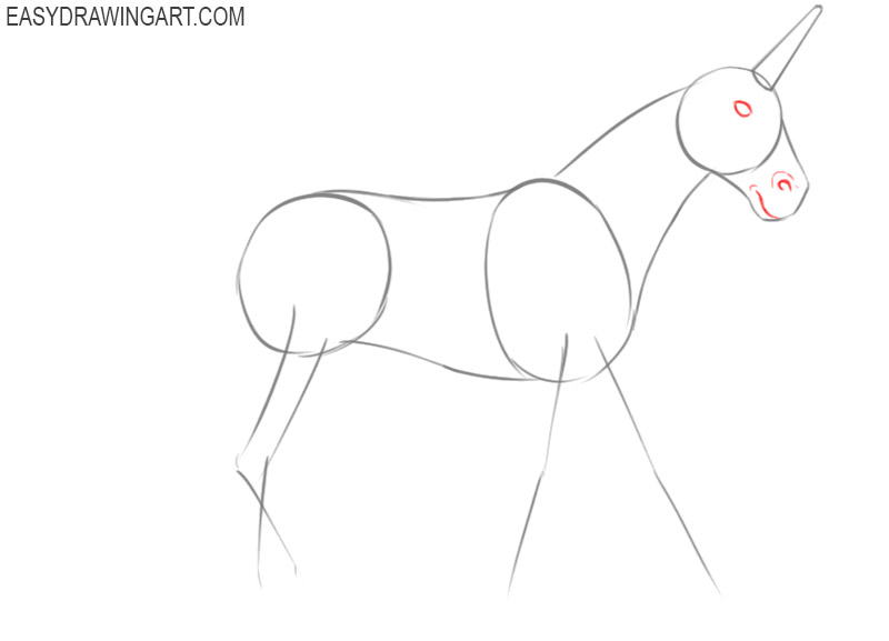 how to draw a unicorn body
