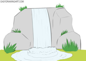 How to draw a waterfall