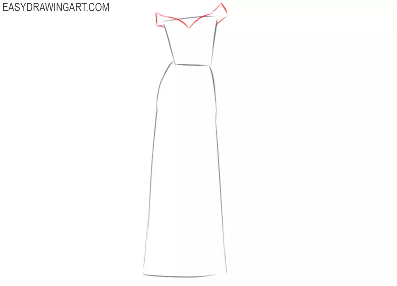 how to draw a wedding dress step by step for beginners