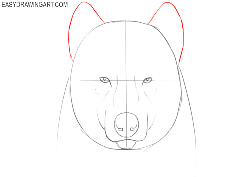 how to draw a cartoon wolf face step by step